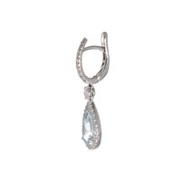 Vicenza - Piazzetta Palladio 2 - Orecchini Crivelli Donna Acquamarina in Oro bianco Acquamarina 1.96 Ct 372-3492 - 372-3492